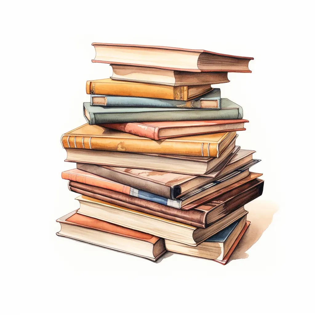 Bücherstapel in zarten Farben Bücherstapel auf Weiß in urbaner Umgebung.